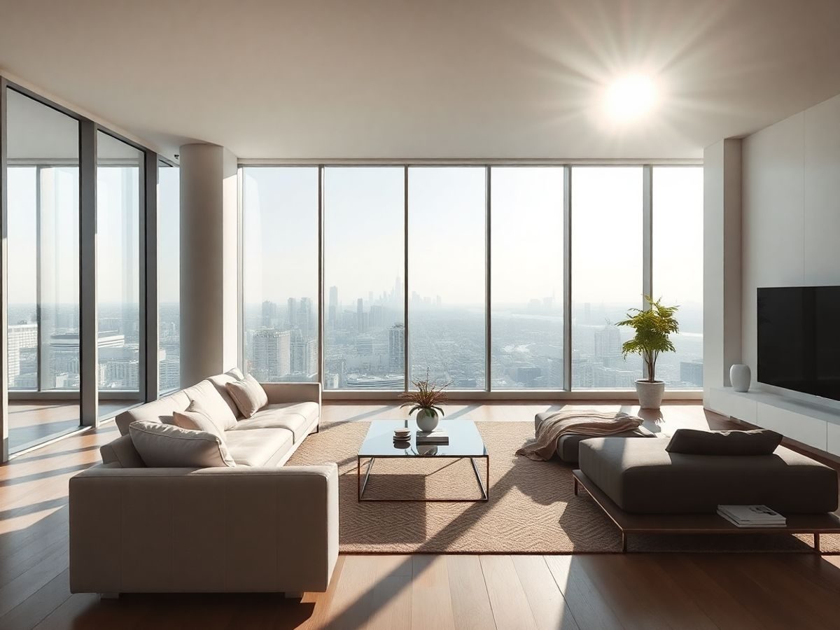 Casă modernă elegantă cu design minimalist și ferestre mari.