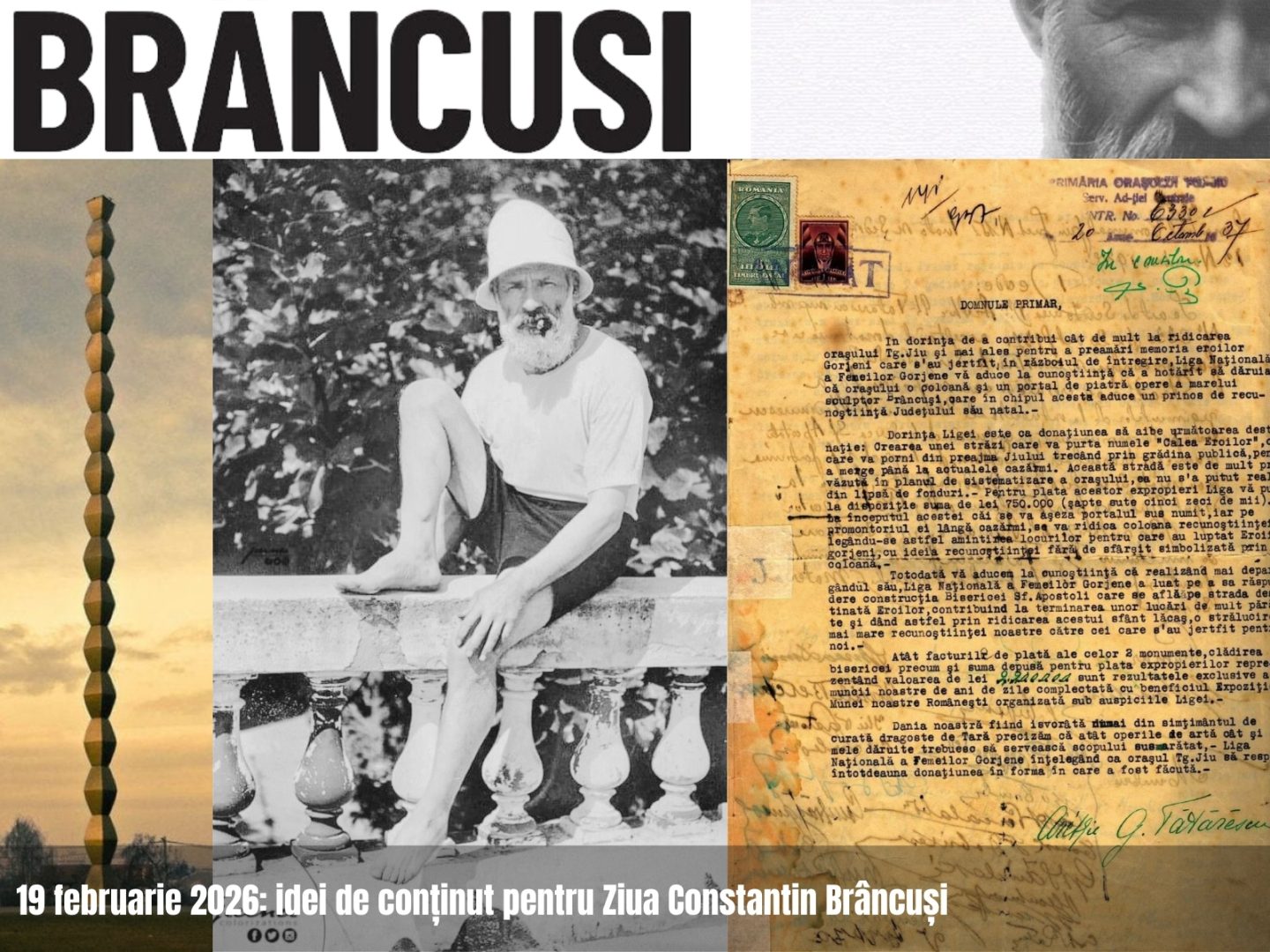 19 februarie 2026: idei de conținut pentru Ziua Constantin Brâncuși